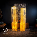 Detail of smooth lightly polished finish on Golden Cloud Onyx