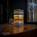 Golden Cloud Onyx Square Table Lamp #1 - Floor Lamp