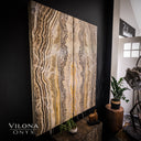 Golden Cloud Onyx Wall Panels (Set #1) - Floor Lamp