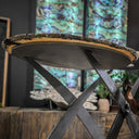 Hand Forged Metal Agat Table #1