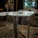 Hand Forged Metal Agat Table #1