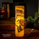 Honeycomb Onyx Cylinder Table Lamp #6 Floor Lamp