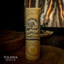 Honeycomb Onyx Cylinder Table Lamp #6 Floor Lamp