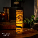Honeycomb Onyx Cylinder Table Lamp #4 Floor Lamp