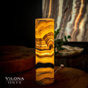 Honeycomb Onyx Cylinder Table Lamp #4 Floor Lamp