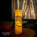 Honeycomb Onyx Cylinder Table Lamp #6 Floor Lamp