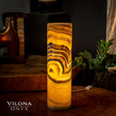 Honeycomb Onyx Cylinder Table Lamp #6 Floor Lamp
