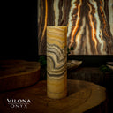 Honeycomb Onyx Cylinder Table Lamp #6 Floor Lamp