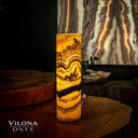 Honeycomb Onyx Cylinder Table Lamp #7 Floor Lamp