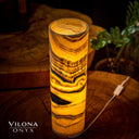 Honeycomb Onyx Cylinder Table Lamp #7 Floor Lamp