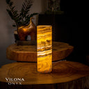 Honeycomb Onyx Cylinder Table Lamp #8 - Floor Lamp