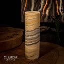 Honeycomb Onyx Cylinder Table Lamp #8 - Floor Lamp