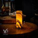 Honeycomb Onyx Table Lamp (Cylinder #9) - Table Lamp