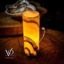 Honeycomb Onyx Table Lamp (Cylinder #9) - Table Lamp
