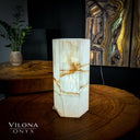 Ice Onyx Hexagon Table Lamp #1 - Decor