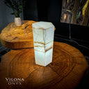 Ice Onyx Hexagon Table Lamp #1 - Decor