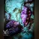 Fluorite Table Lamp - 12.5" Tall, 5"x5" Live Edge Square - (Small #18)