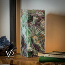 Fluorite Table Lamp - 12.5" Tall, 5"x5" Live Edge Square - (Small #18)