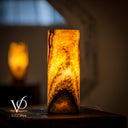 Tangerine Onyx Table Lamp - 11.5" Tall, x 4.5" Diameter - (Small #53)