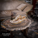 Polished Tangerine Onyx Crystal Bowl #1 Onyx Bowl