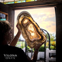 Polished Tangerine Onyx Crystal Bowl #1 Onyx Bowl