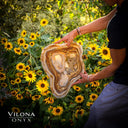 Polished Tangerine Onyx Crystal Bowl #2 Onyx Bowl