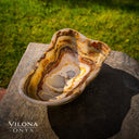 Polished Tangerine Onyx Crystal Bowl #1 Onyx Bowl