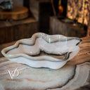 Polished White Ice (Onyx Bowl #3) - Stone Bowl