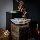 Polished White Ice (Onyx Bowl #3) - Stone Bowl