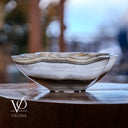 Polished White Ice (Onyx Bowl #3) - Stone Bowl