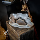 Polished White Ice (Onyx Bowl #3) - Stone Bowl