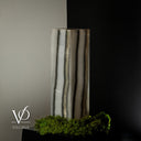 Polished White Ice Onyx Lamp (Exotic Table Lamp #5) - Decor