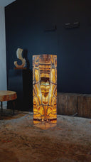 Aqua Onyx Floor Lamp - Medium - 49.5"H x 12"W - Square - #13