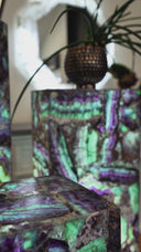 Fluorite Rectangular Crystal Floor Lamp #1 (Exotic)