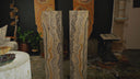 Golden Cloud Onyx Floor Lamp - Exotic - Pair - Medium - 51"H x 12"W - Square - #1