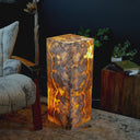 Honeycomb Onyx Floor Lamp -Exotic - Small - 32” H x 12"W - Square - #2