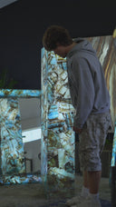 Argentina Blue Onyx (Square Floor Lamp #5)