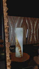 White Ice Onyx Floor Lamp (Cylinder Lamp #1)