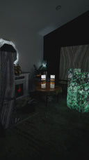 Banded Ice Onyx Table Lamps (Custom Project B.K #1)