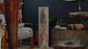 Sahara Onyx Floor Lamp - Cylinder - 39.5" Tall, x 9.5" D - (Small - #2)