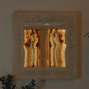 White Ice Onyx Square Mirror – 31.5" × 31.5" × 4.25" Deep #1