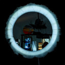 White Ice Onyx Mirror #1 (Circle)