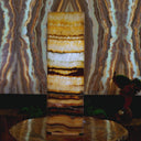 Aqua Onyx Small Square Crystal Table Lamp #52
