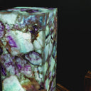 Fluorite Crystal Table Lamp - 24" Tall, 8x8" - Square Closed Top (Medium #7)