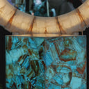 Argentina Blue Onyx Floor Lamp - 47" Tall, 12"x 12" Square (Medium #6)