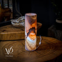 Razzberry Rosa Onyx Lamp (Crystal Table Lamp #10) - Desk