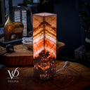 Razzberry Rosa Onyx Lamp (Crystal Table Lamp #11) - Desk