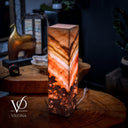 Razzberry Rosa Onyx Lamp (Crystal Table Lamp #11) - Desk