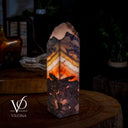 Razzberry Rosa Onyx Lamp (Live Edge Table Lamp #2) - Desk