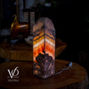Razzberry Rosa Onyx Lamp (Live Edge Table Lamp #2) - Desk